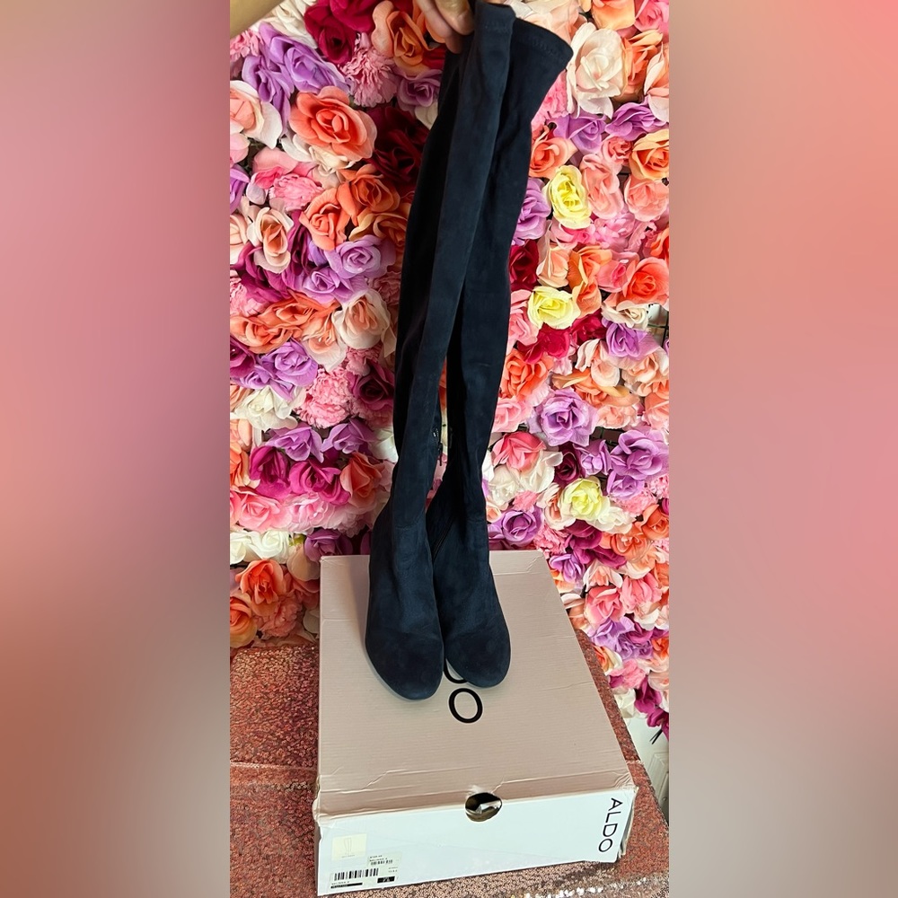 Beautiful Blue Aldo Over The Knee Boot
